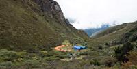The World Expeditions camp on a Bhutan trekking holiday